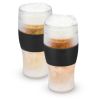 Beer FREEZE Cooling Cups in Black (set of 2) by HOST