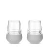 Glass FREEZE Wine Glass (set of two) in Gray by HOST