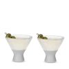 Glass FREEZE Martini Glass (set of two) in Gray by HOST