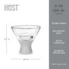 Glass FREEZE Martini Glass (set of two) in Gray by HOST