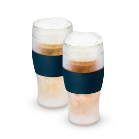 Beer FREEZE Cooling Cup in Varsity Blue, Set of 2