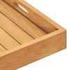 Serving Tray 19.7"x19.7" Solid Wood Teak