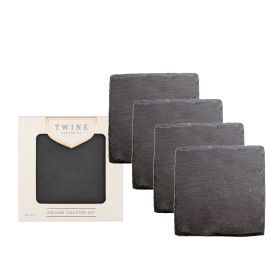 Square Slate Coasters, Set of 4