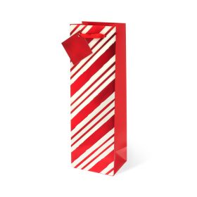 Candy Stripe Single Bottle Wine Bag