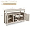 Server Buffet Sideboard With Wine Rack and Open Shelf