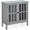 Glass Door Sideboard Console Storage Buffet Cabinet