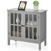 Glass Door Sideboard Console Storage Buffet Cabinet