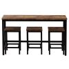 Counter Height Extra Long Dining Table Set with 3 Stools